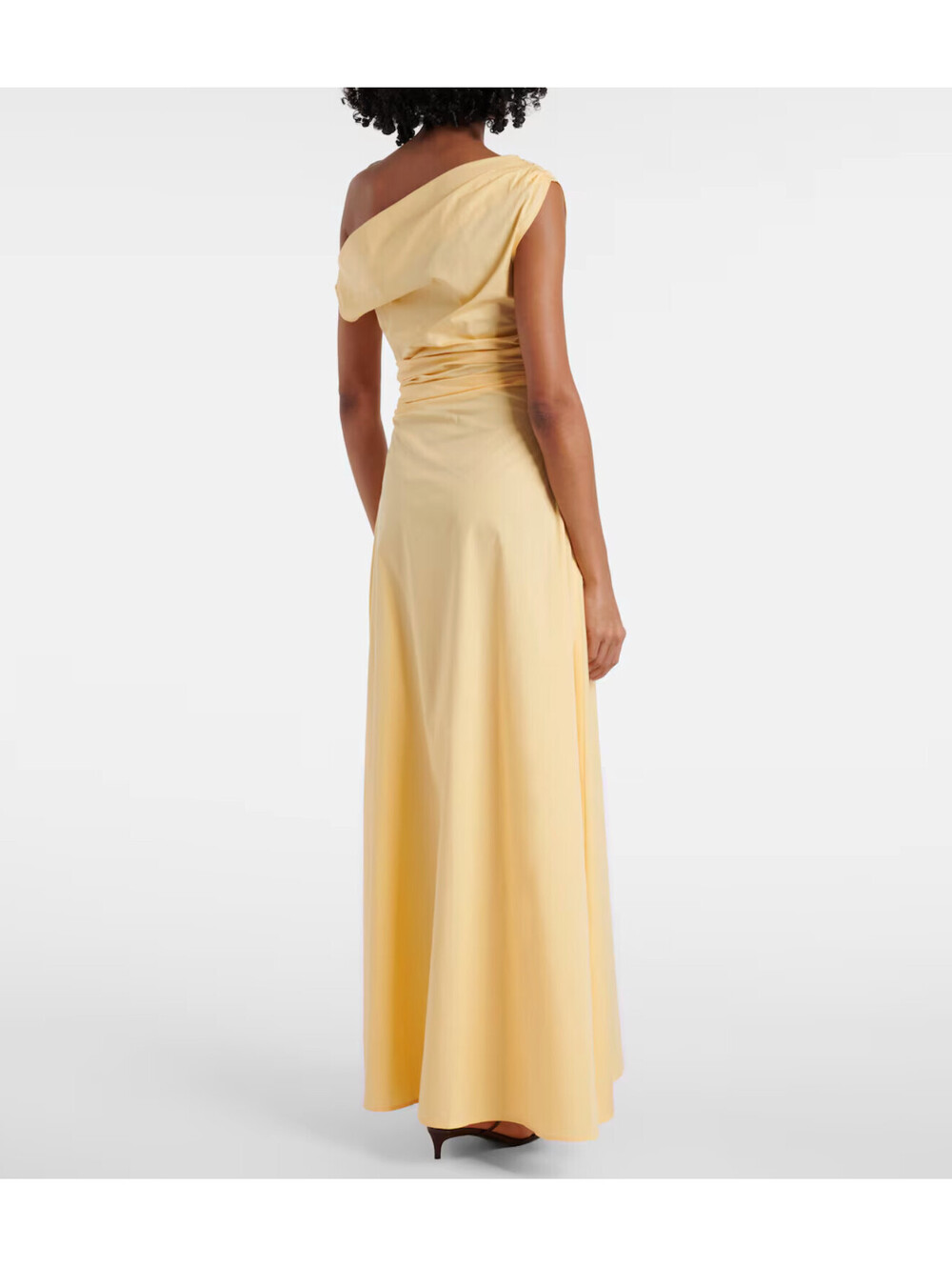NWT STAUD Yellow Cotton Phare Stretch Designer Bridal Wedding Midi Dress 4 - Picture 2 of 5